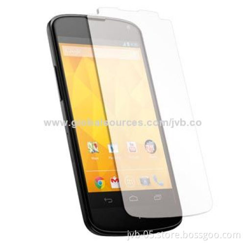 Mobile Phone Screen Protector/Film for LG Nexus 4 with 3H Hardness, Less Bubble